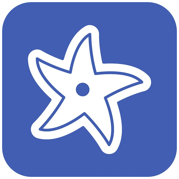 La imagen vectorial del icono de la estrella de mar se puede utilizar para Coastline