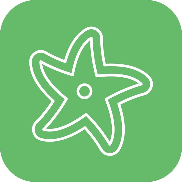 La imagen vectorial del icono de la estrella de mar se puede utilizar para Coastline