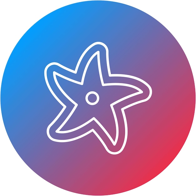 La imagen vectorial del icono de la estrella de mar se puede utilizar para Coastline