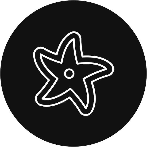 La imagen vectorial del icono de la estrella de mar se puede utilizar para Coastline