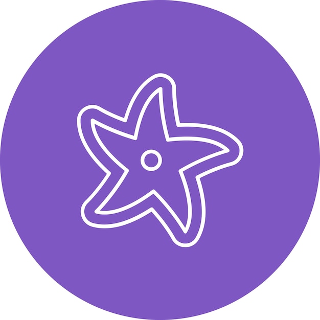 La imagen vectorial del icono de la estrella de mar se puede utilizar para Coastline