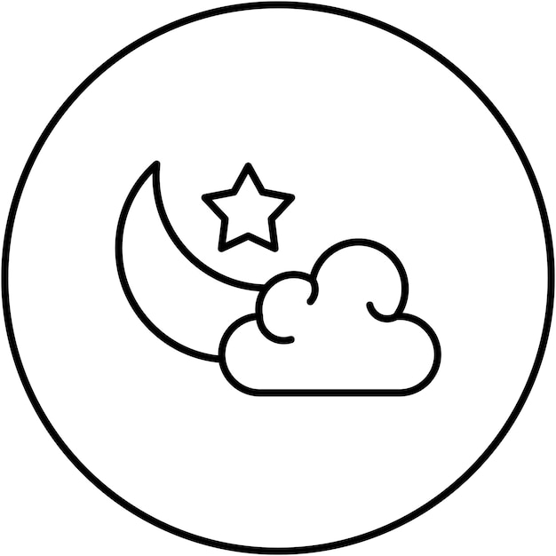 Imagen vectorial del icono de la estrella y la media luna se puede usar para el Ramadán