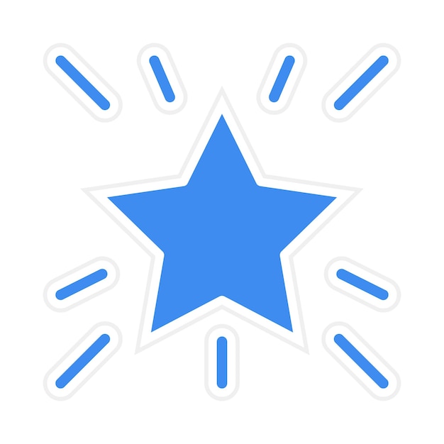 La imagen vectorial del icono de la estrella se puede utilizar para el trekking