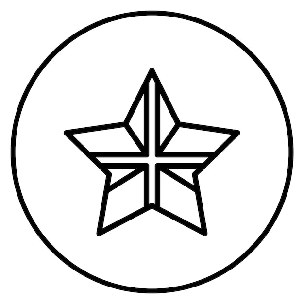 Imagen vectorial del icono de la estrella del Reino Se puede usar para el Imperio