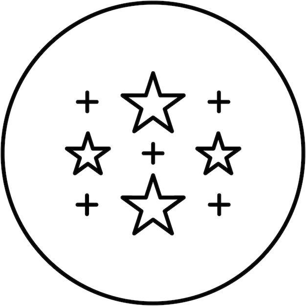 Imagen vectorial del icono de las estrellas Se puede usar para cumpleaños