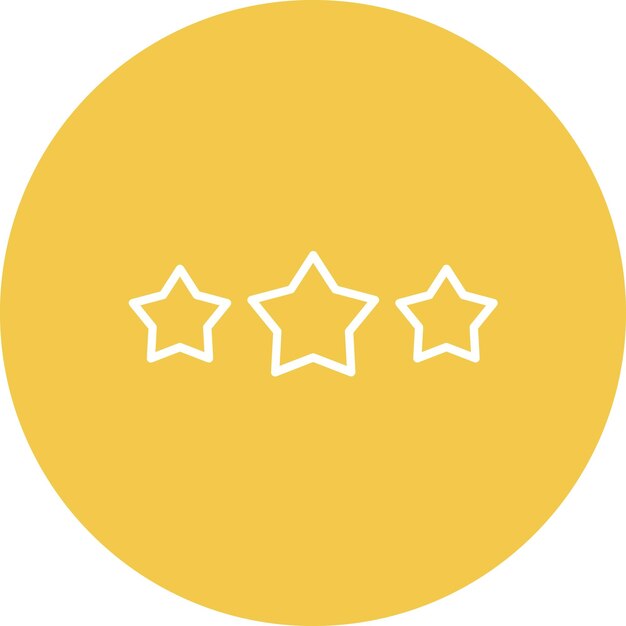 La imagen vectorial del icono de las estrellas se puede utilizar para la retroalimentación del cliente