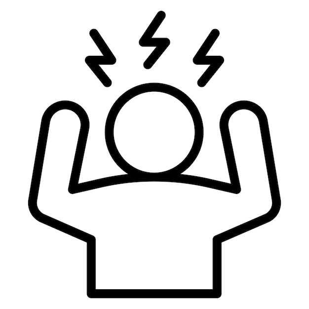 Imagen vectorial del icono de estrés Se puede utilizar para el agotamiento