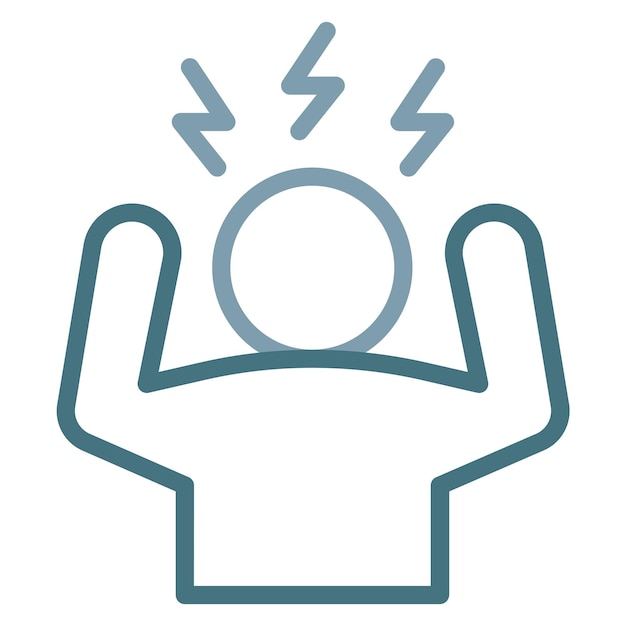 Imagen vectorial del icono de estrés Se puede utilizar para el agotamiento