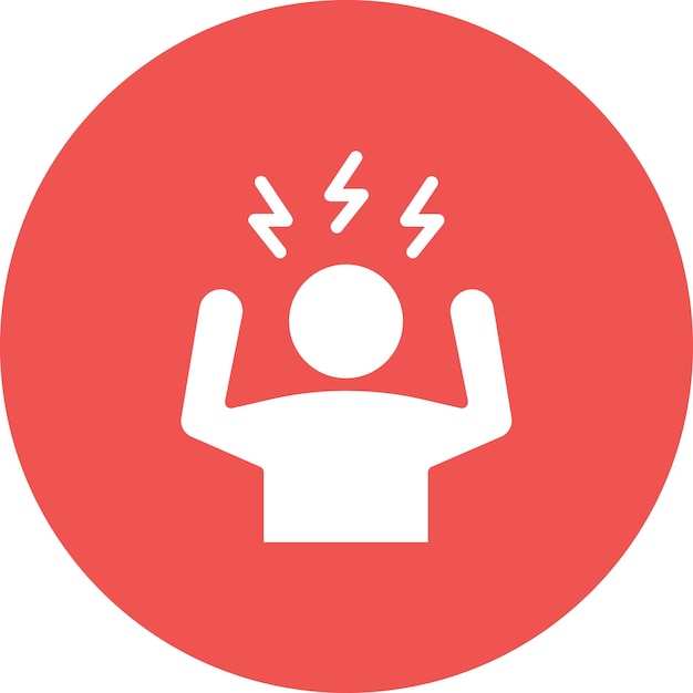 Imagen vectorial del icono de estrés Se puede utilizar para el agotamiento