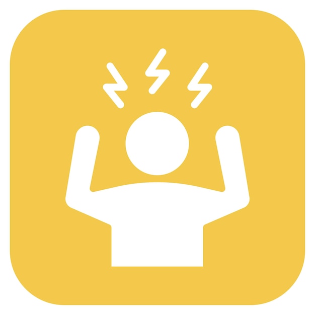 Imagen vectorial del icono de estrés Se puede utilizar para el agotamiento