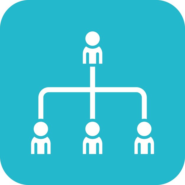 Imagen vectorial del icono de la estructura de la empresa Se puede utilizar para los recursos humanos