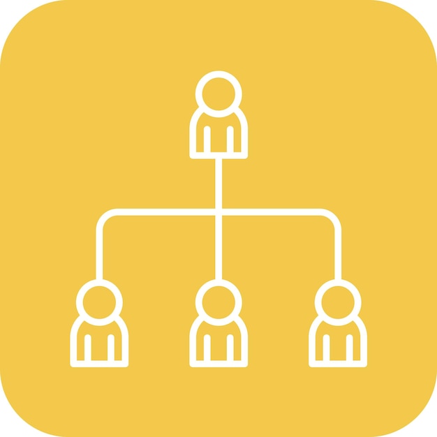 Imagen vectorial del icono de la estructura de la empresa Se puede utilizar para los recursos humanos