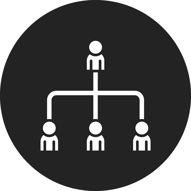 Imagen vectorial del icono de la estructura de la empresa Se puede utilizar para los recursos humanos