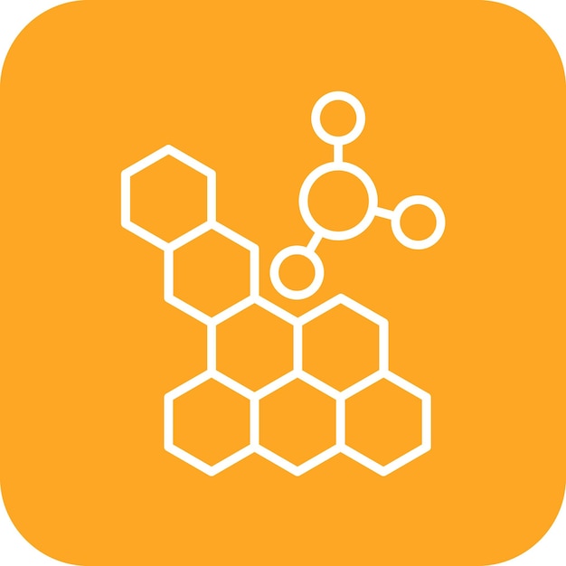 Imagen vectorial del icono de la estructura molecular Se puede utilizar para la bioingeniería