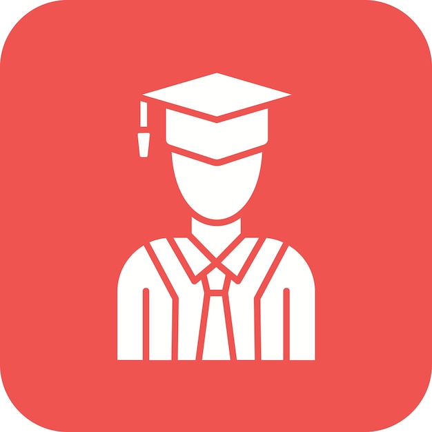Imagen vectorial del ícono del estudiante masculino Se puede utilizar para la educación en línea