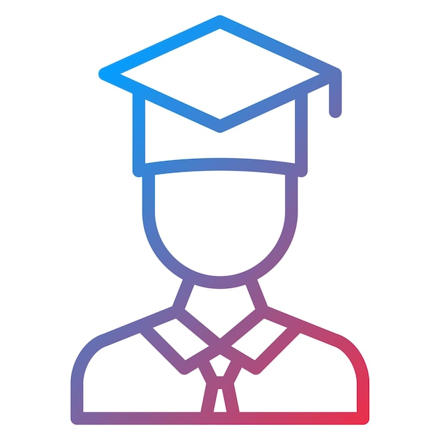 Imagen vectorial del ícono del estudiante masculino Se puede utilizar para la literatura