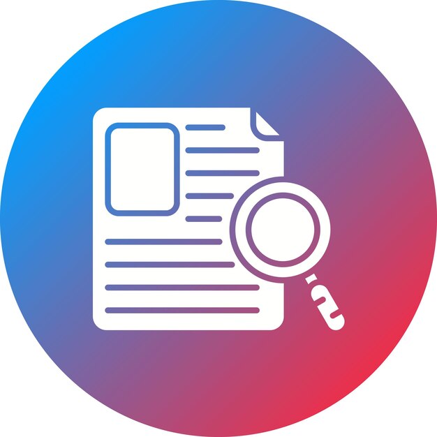 Imagen vectorial de icono de estudio de caso Se puede utilizar para la Agencia de Medios Sociales