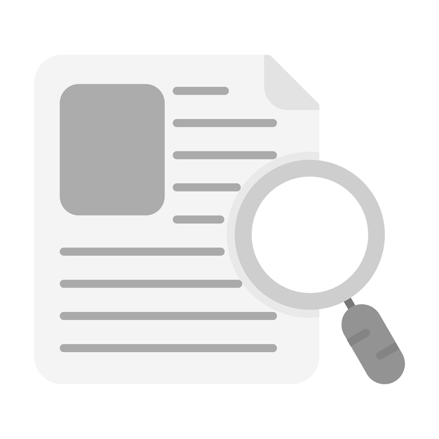 Imagen vectorial de icono de estudio de caso Se puede utilizar para la Agencia de Medios Sociales