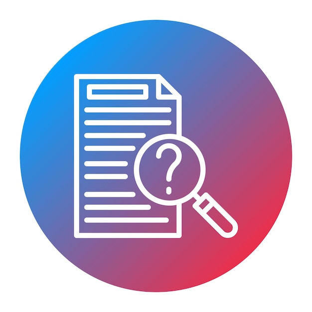Imagen vectorial del icono del estudio de caso Se puede utilizar para la investigación de mercado