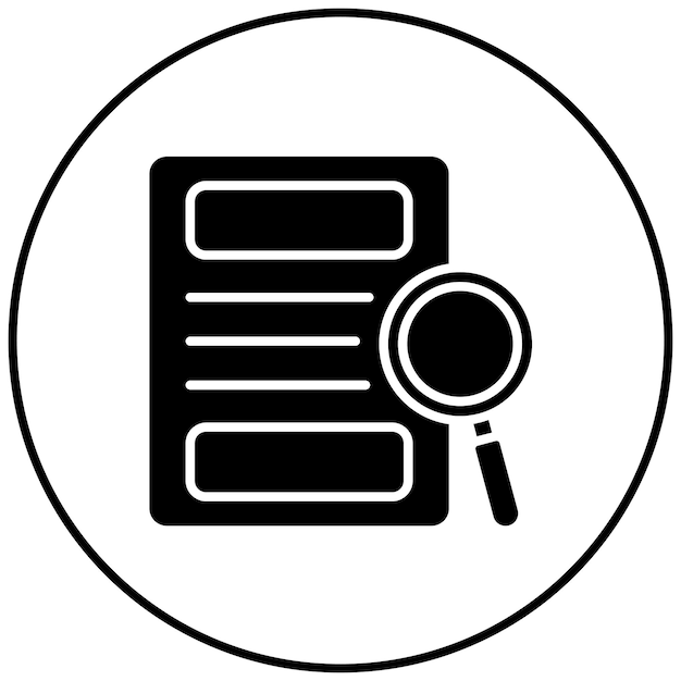Imagen vectorial del icono del estudio de caso Se puede utilizar para la redacción