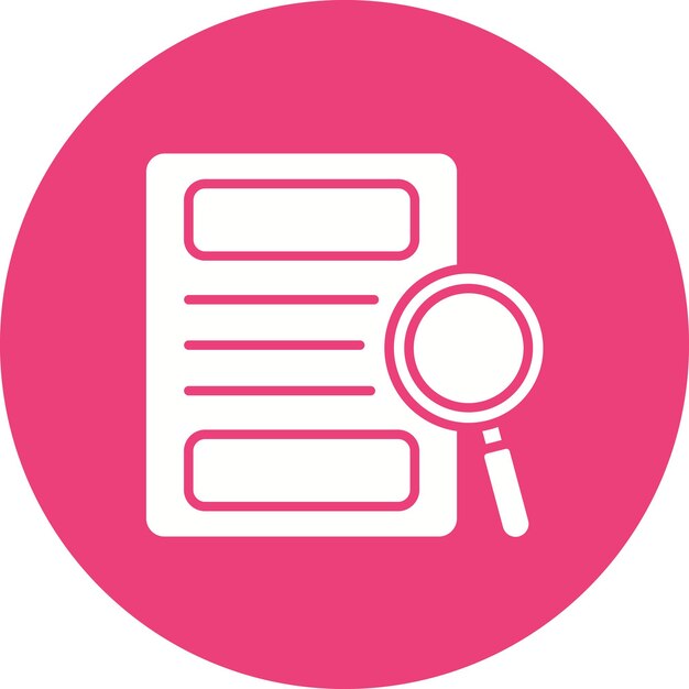 Imagen vectorial del icono del estudio de caso Se puede utilizar para la redacción