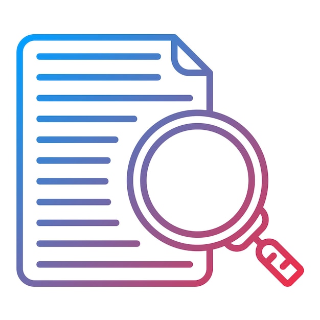 Imagen vectorial de icono de estudio de caso Puede utilizarse para la Agencia de Medios