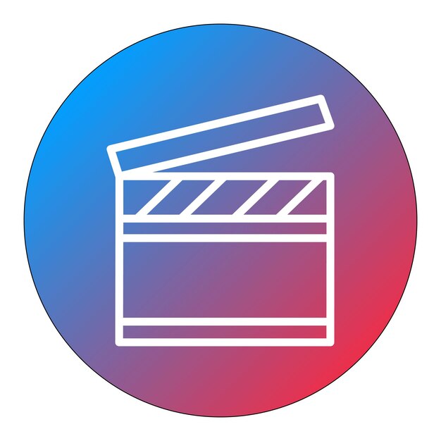 Imagen vectorial de icono de estudio de película Se puede utilizar para la realización de películas