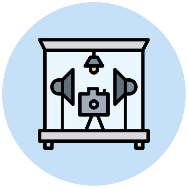 Imagen vectorial del icono del estudio Se puede utilizar para el instrumento