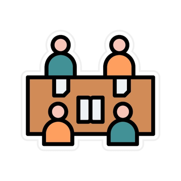 Imagen vectorial del icono de Estudios Amigos Se puede usar para Amistad