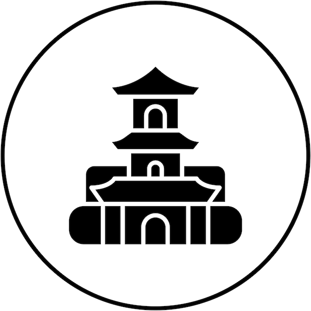 La imagen vectorial del icono de la estupa se puede usar para la civilización antigua