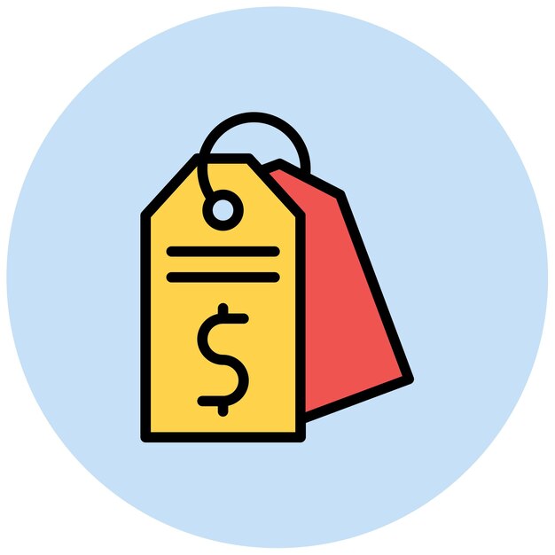 Imagen vectorial del ícono de la etiqueta de precio Se puede utilizar para Luxury