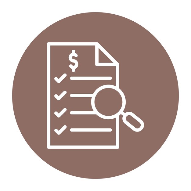 Imagen vectorial del icono de evaluación fiscal Se puede utilizar para la auditoría empresarial