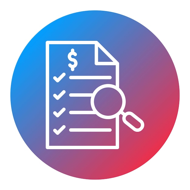 Imagen vectorial del icono de evaluación fiscal Se puede utilizar para la auditoría empresarial