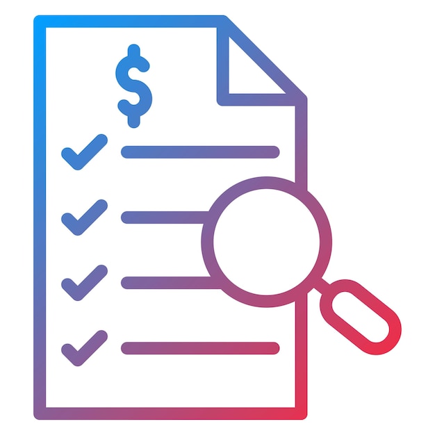 Imagen vectorial del icono de evaluación fiscal Se puede utilizar para la auditoría empresarial