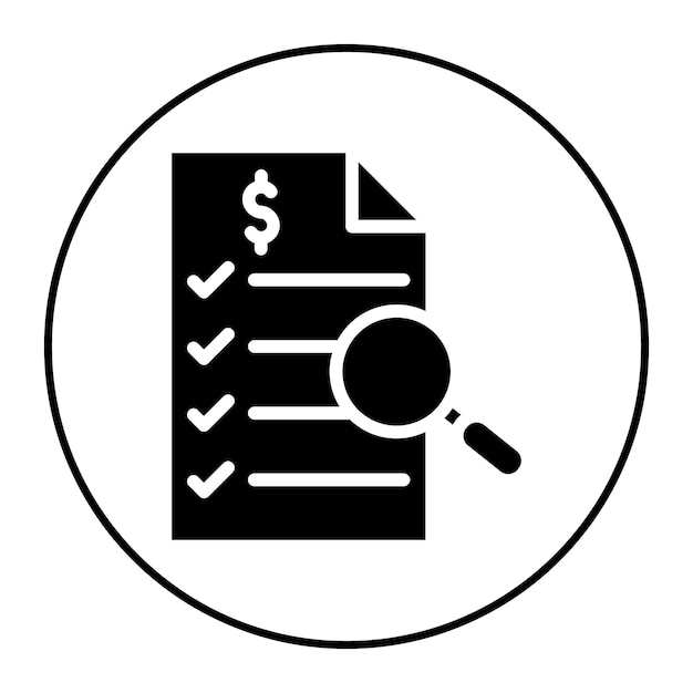 Imagen vectorial del icono de evaluación fiscal Se puede utilizar para la auditoría empresarial