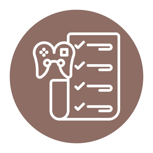 Imagen vectorial del icono de evaluación del juego Se puede utilizar para el diseño del juego