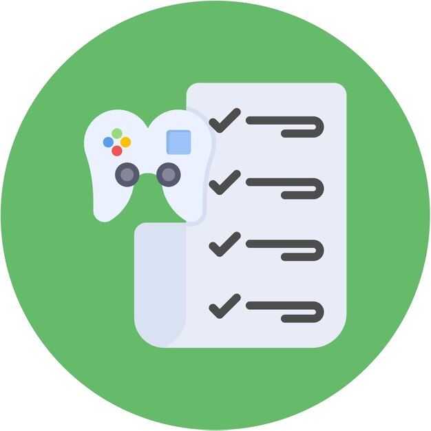 Imagen vectorial del icono de evaluación del juego Se puede utilizar para el diseño del juego