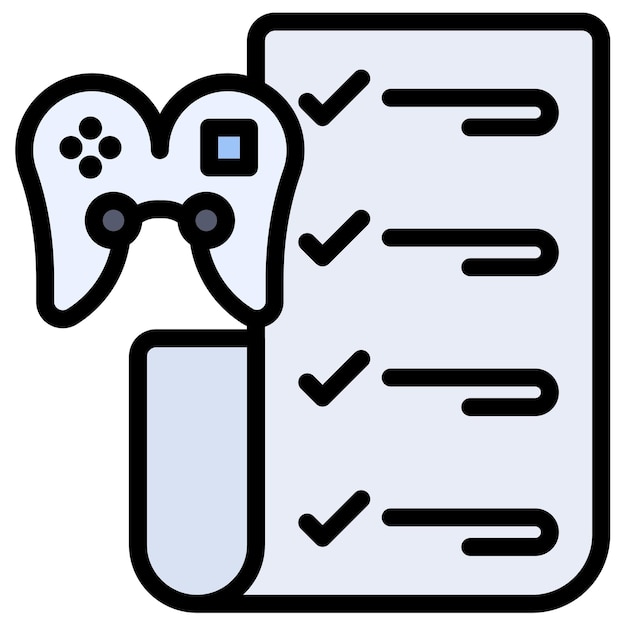 Imagen vectorial del icono de evaluación del juego Se puede utilizar para el diseño del juego