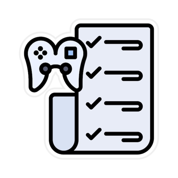 Imagen vectorial del icono de evaluación del juego Se puede utilizar para el diseño del juego