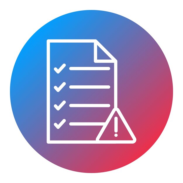 Imagen vectorial del icono de evaluación de riesgos Puede utilizarse para la auditoría empresarial