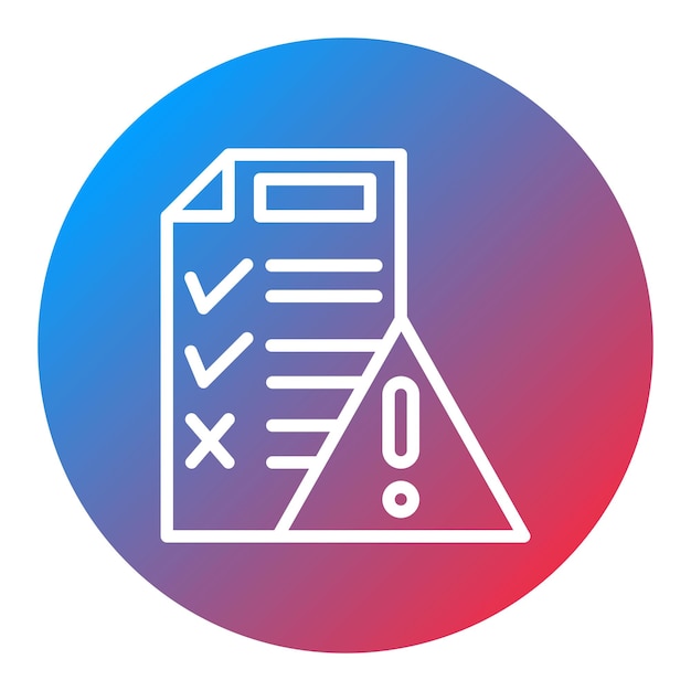 Imagen vectorial del icono de evaluación de riesgos puede utilizarse para la garantía de calidad