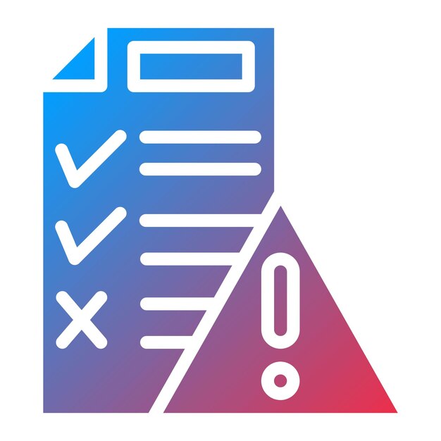 Imagen vectorial del icono de evaluación de riesgos Puede utilizarse para la garantía de calidad