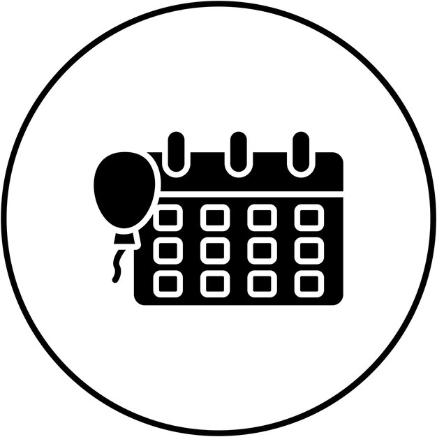 Imagen vectorial del icono del evento Se puede usar para la hora y la fecha