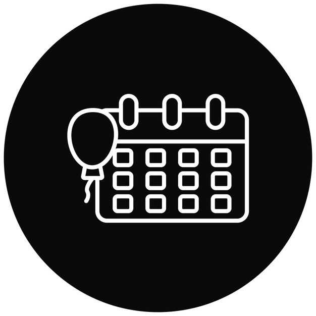 Imagen vectorial del icono del evento Se puede usar para la hora y la fecha