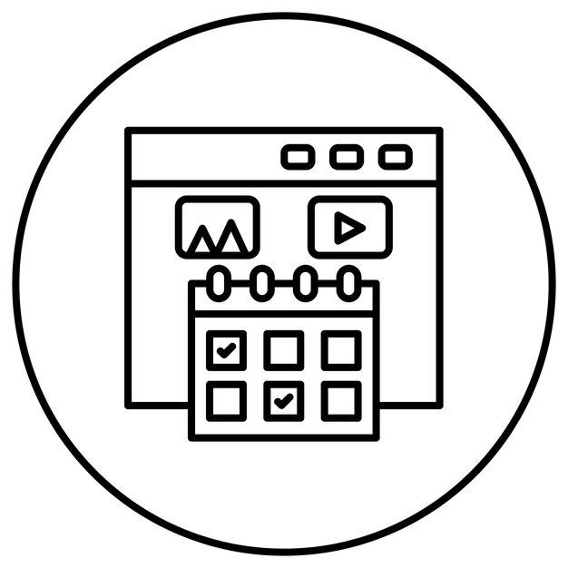 Imagen vectorial de icono de evento Se puede utilizar para SEO y SEM