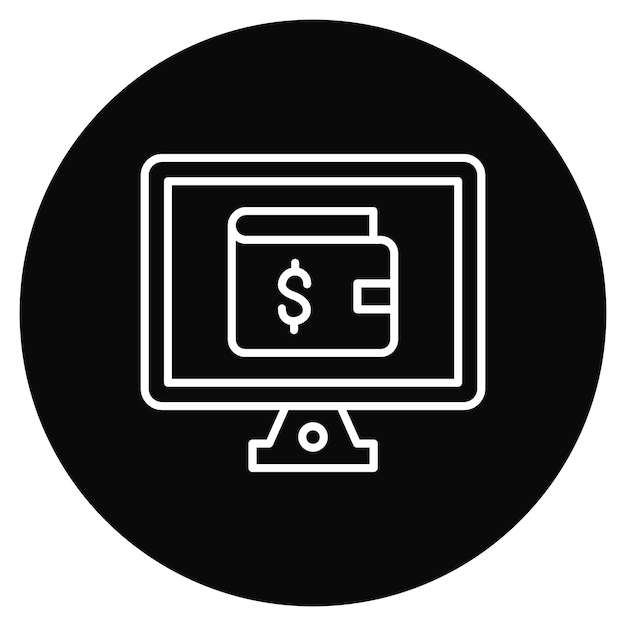 Imagen vectorial del icono de Ewallet Se puede utilizar para el comercio electrónico