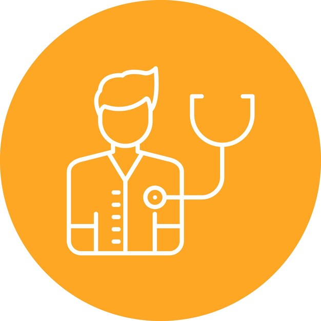 Imagen vectorial del icono del examen del paciente Se puede utilizar para el chequeo de salud