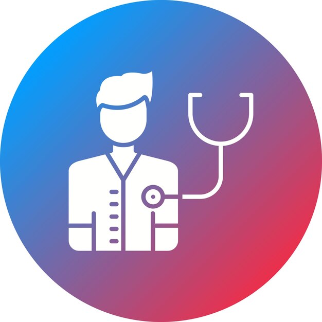 Imagen vectorial del icono del examen del paciente Se puede utilizar para el chequeo de salud