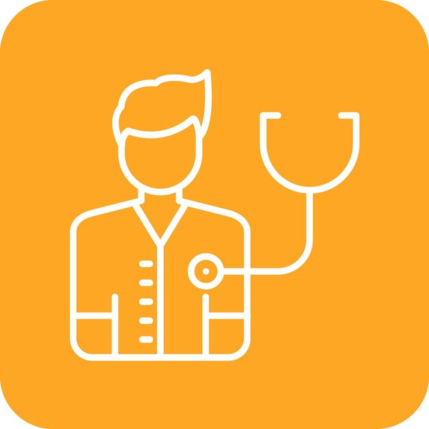 Imagen vectorial del icono del examen del paciente Se puede utilizar para el chequeo de salud