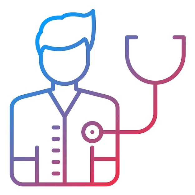 Imagen vectorial del icono del examen del paciente Se puede utilizar para el chequeo de salud